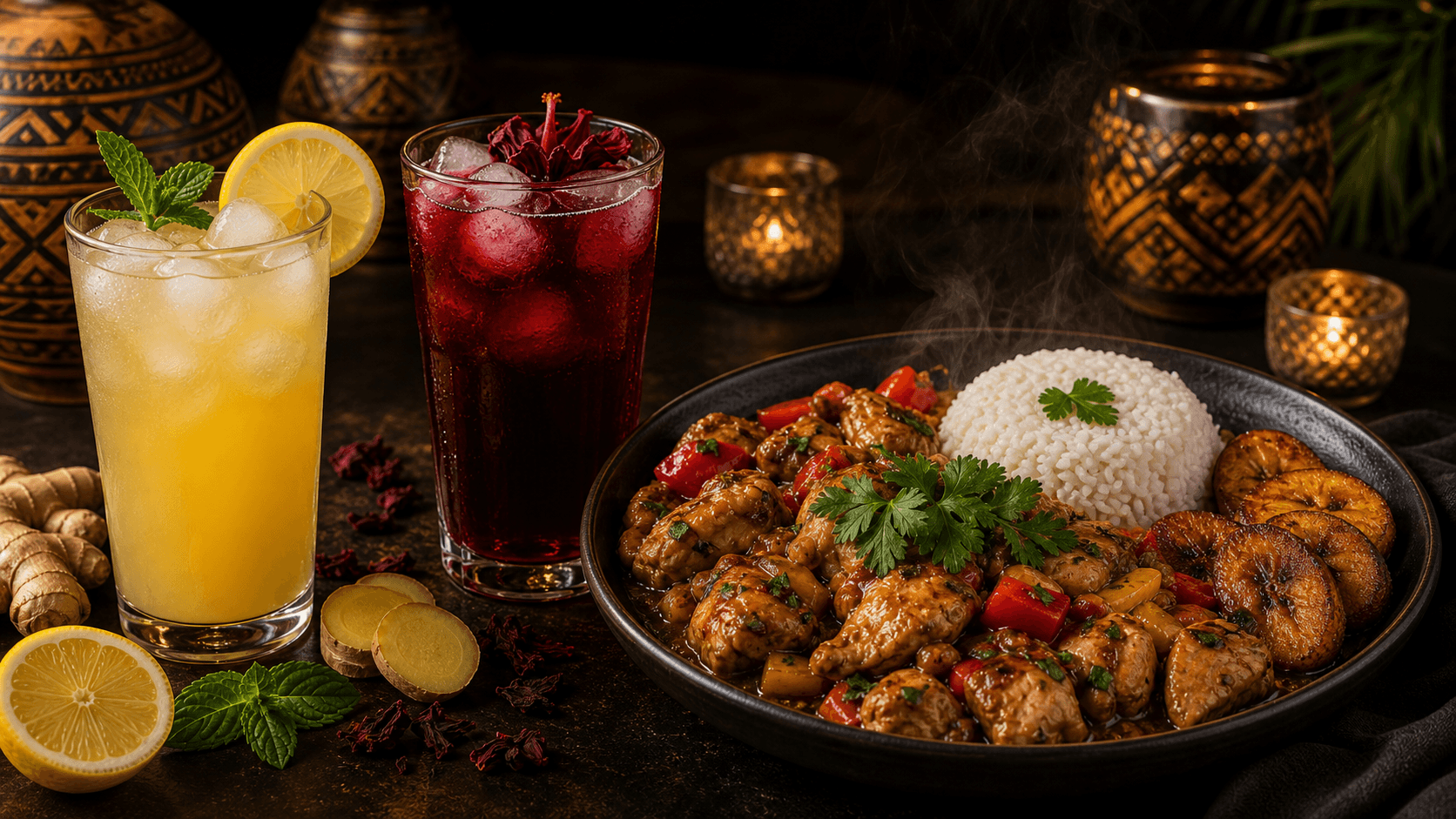 Kebab grillé avec riz, crudités, ayran et thé turc